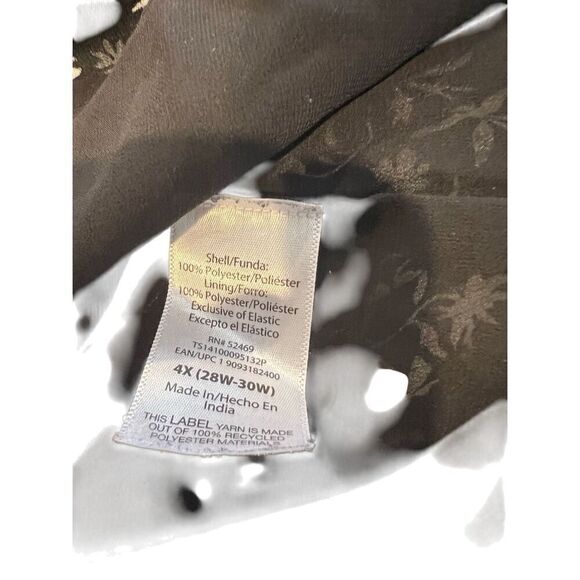 TERRA& Sky  black floral BOHO blouse size 4X - Picture 8 of 8